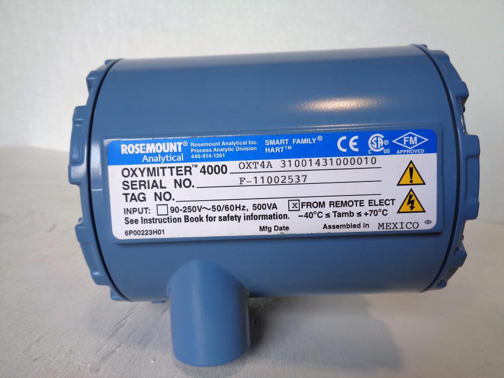 Rosemount Oxymitter 4000 Oxygen Transmitter OXT4A 31001431000010